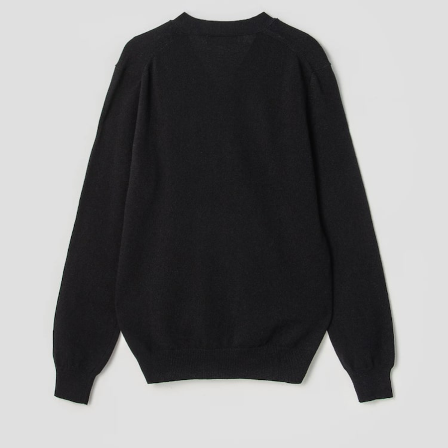 PLAY COMME DES GARÇONS (Unisex) Double Heart Wappen Cardigan – Black
