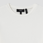 Theory Women Ribbed Viscose Long Sleeve Tiny Tee - Ivory