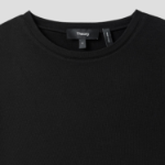 1Theory Women Ribbed Viscose Long Sleeve Tiny Tee - Black