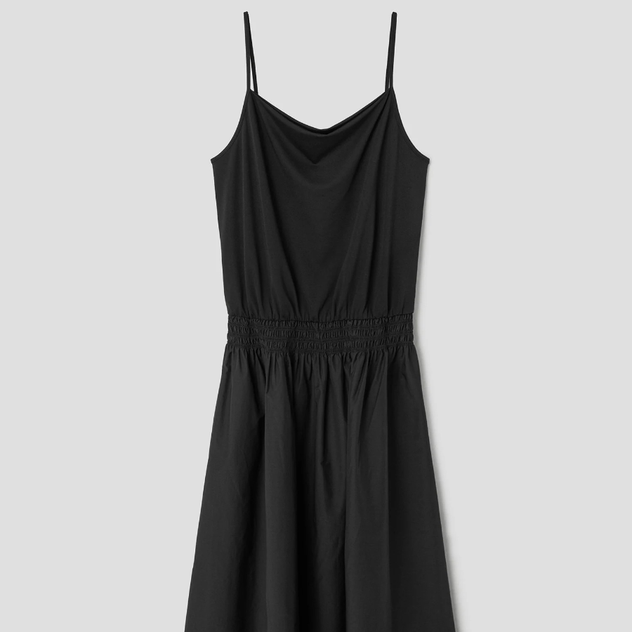 Theory Women Interlock Knit Smocked Pullon Dress - Black