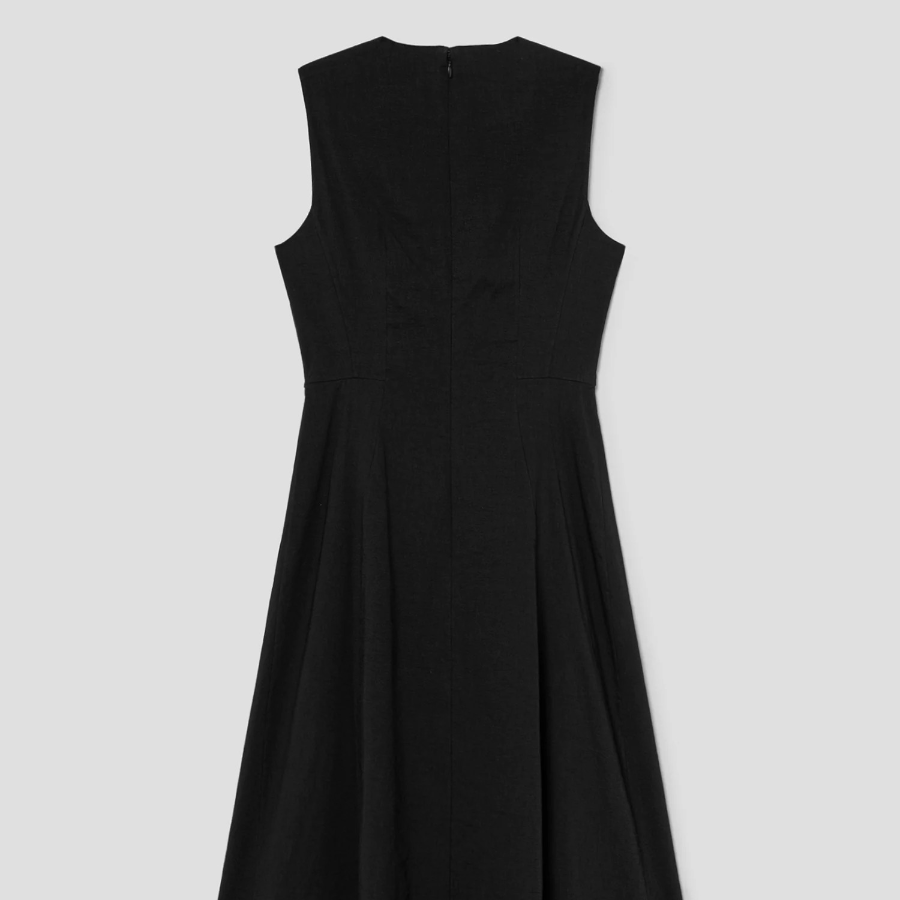 Theory Women Good Crunch Seam Crew Neck Dress - Black