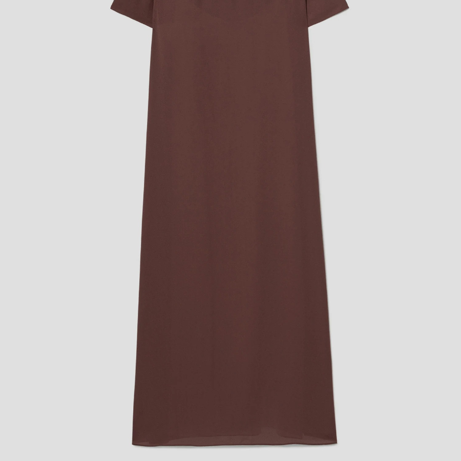 Theory Women Poly Georgette Maxi Dress - Marron