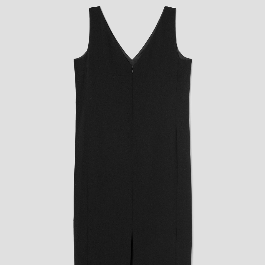 Theory Women Admiral Crepe Sleveeless Vneck Dress - Black