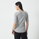 JAJU Pima Cotton Slim Fit Half-Sleeve T-Shirt – Grey