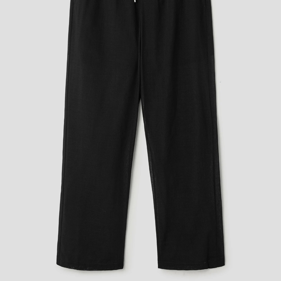 Theory Women Lightweight Wool Drawcord Pull On Pants - Black