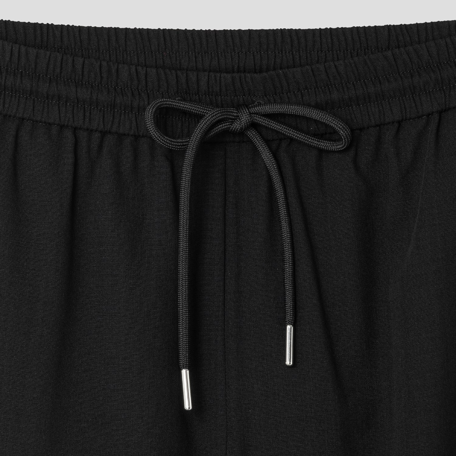 Theory Women Lightweight Wool Drawcord Pull On Pants - Black