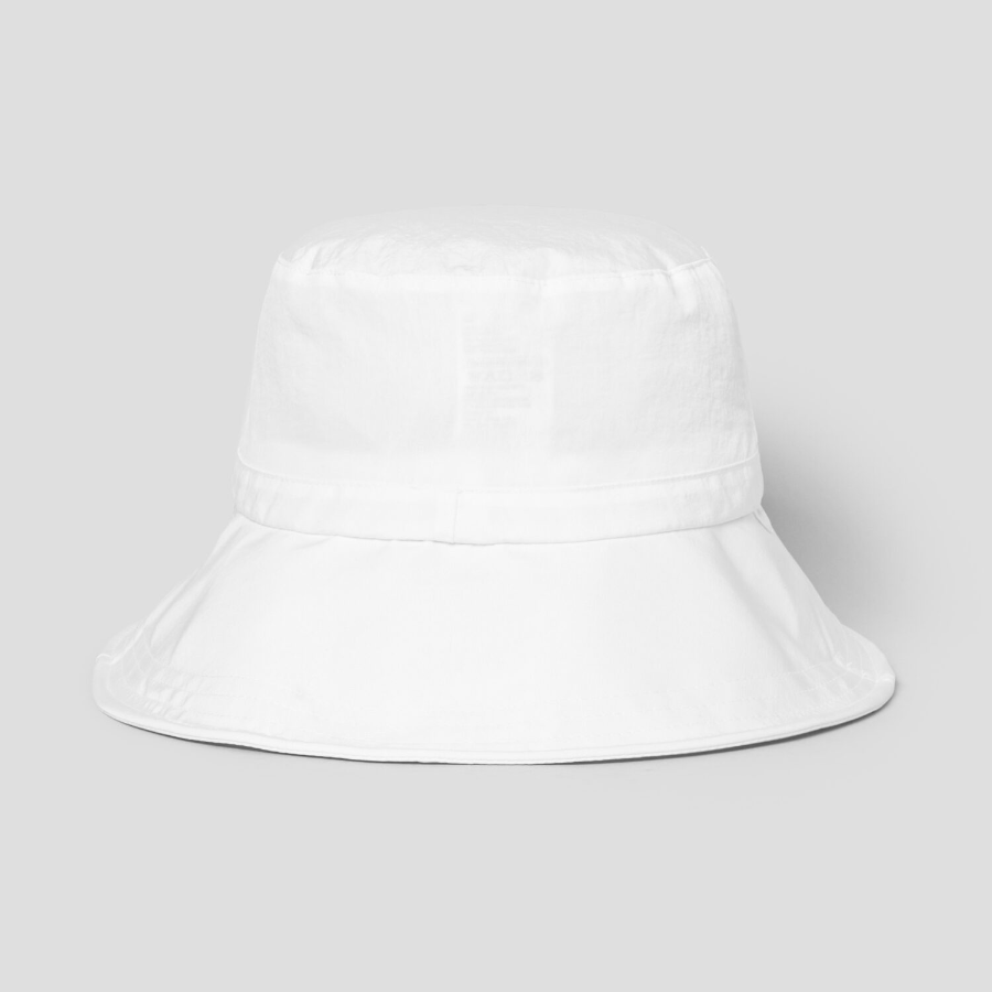 8 seconds Wide Brim Bucket Hat with Nylon Straps — Ivory