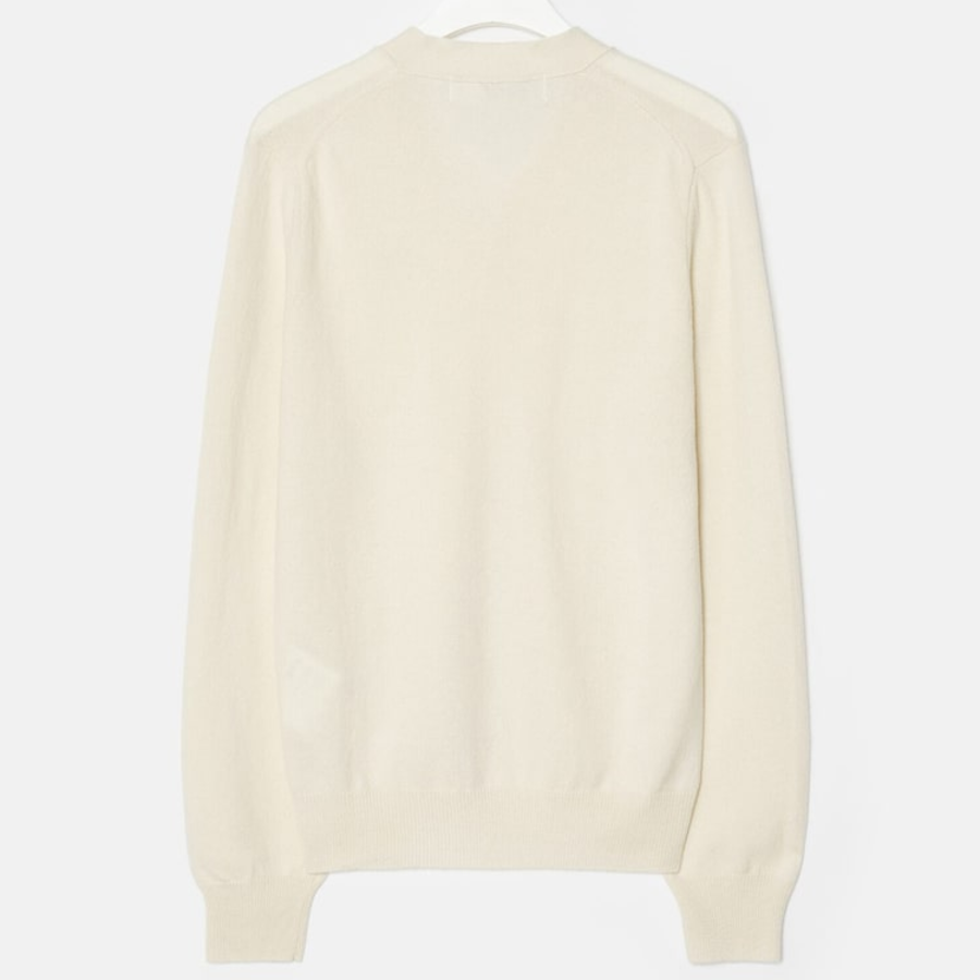 PLAY COMME DES GARÇONS (Unisex) White Heart Wappen Cardigan – White