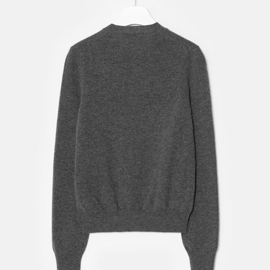PLAY COMME DES GARÇONS (Unisex) White Heart Wappen Cardigan – Grey