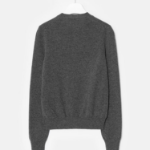 PLAY COMME DES GARÇONS (Unisex) White Heart Wappen Cardigan – Grey
