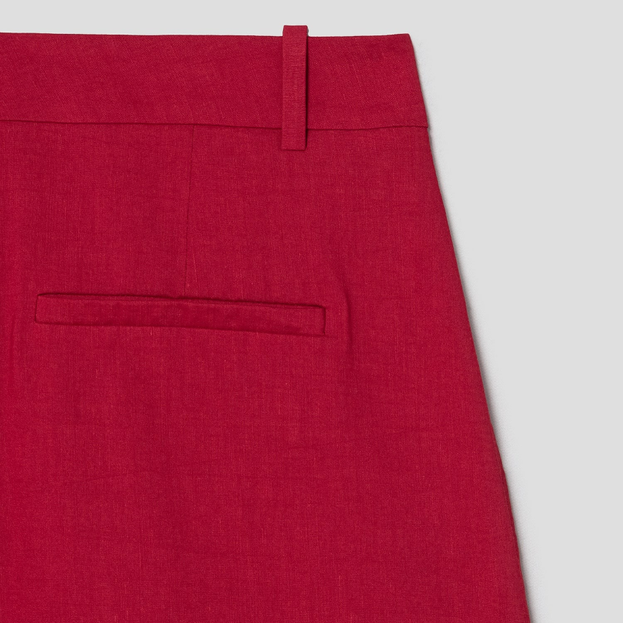 Theory Women Good Crunch Pleated Front Short - Cherry