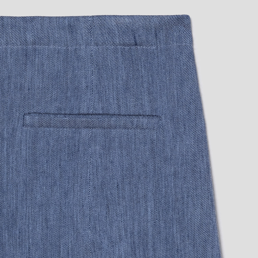Theory Women Denim Crunch Short - Light Denim