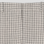 Theory Women Linear Check Classic Trouser - Cream Multi