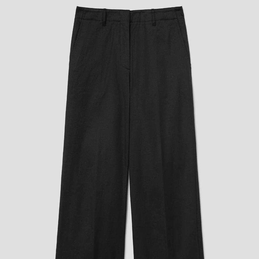 Theory Women Cotton Chino Classic Pants - Black