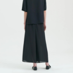 Theory Women Silk Combo Wide A-line Pant - Black