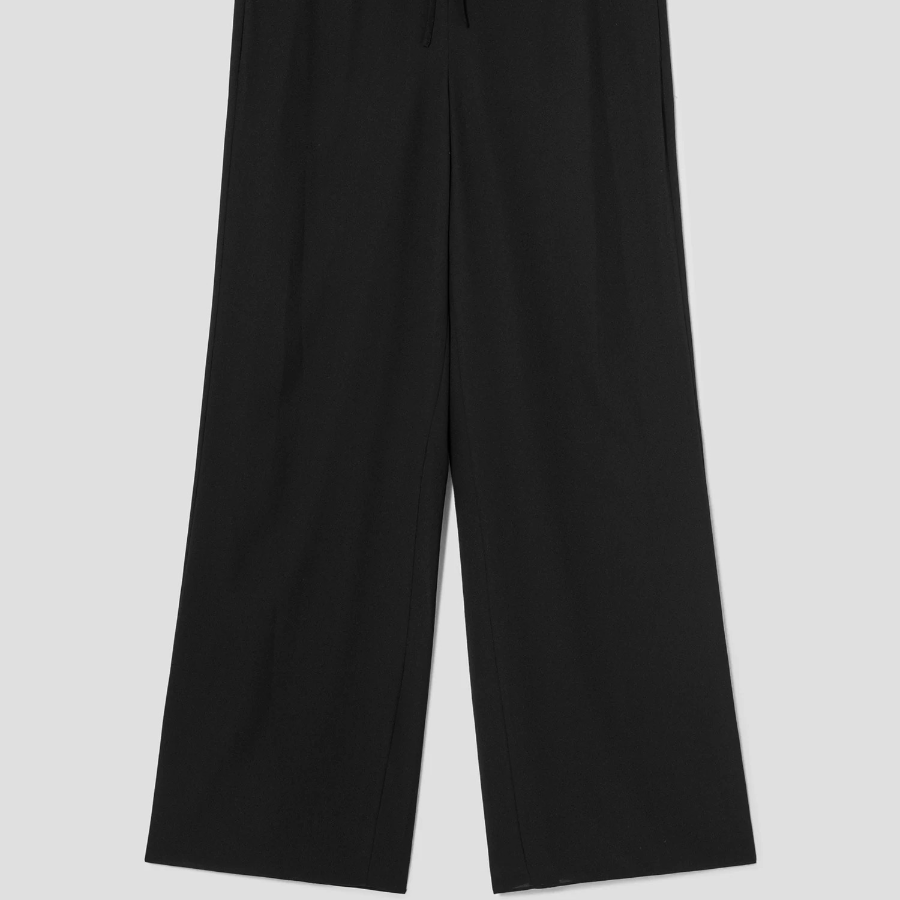 Theory Women Poly Georgette Drawstring Pants - Black
