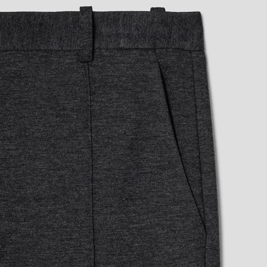 Theory Women Interlock Light Slim Trouser - Charcoal Melange