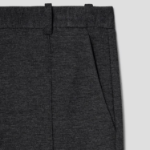 Theory Women Interlock Light Slim Trouser - Charcoal Melange