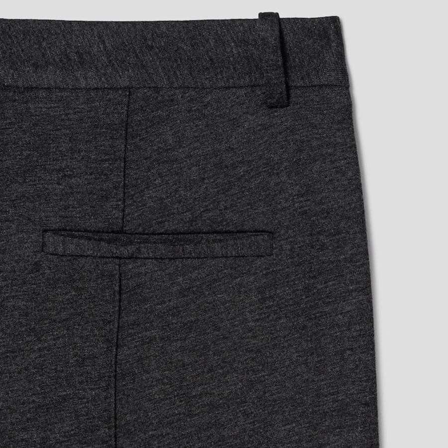 Theory Women Interlock Light Slim Trouser - Charcoal Melange