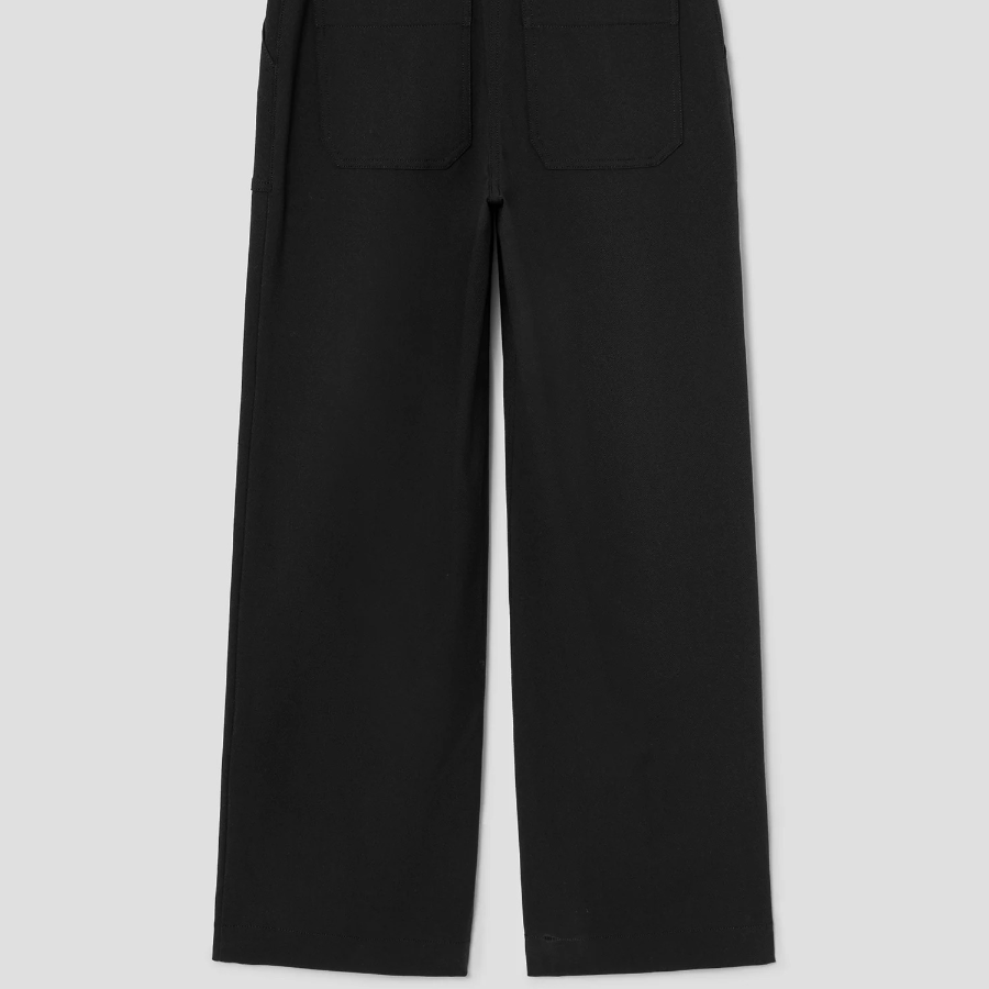 Theory Women Neoteric Twill Utility Wide Pant - Black