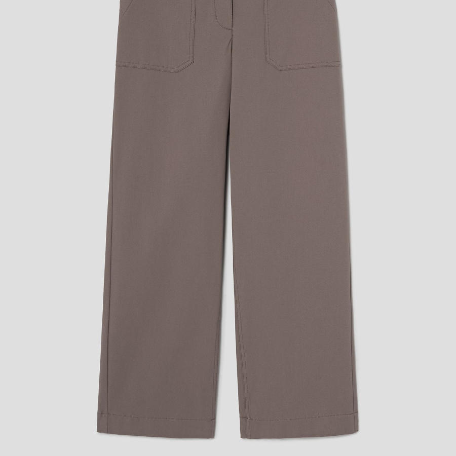 Theory Women Neoteric Twill Utility Wide Pant - Walnut