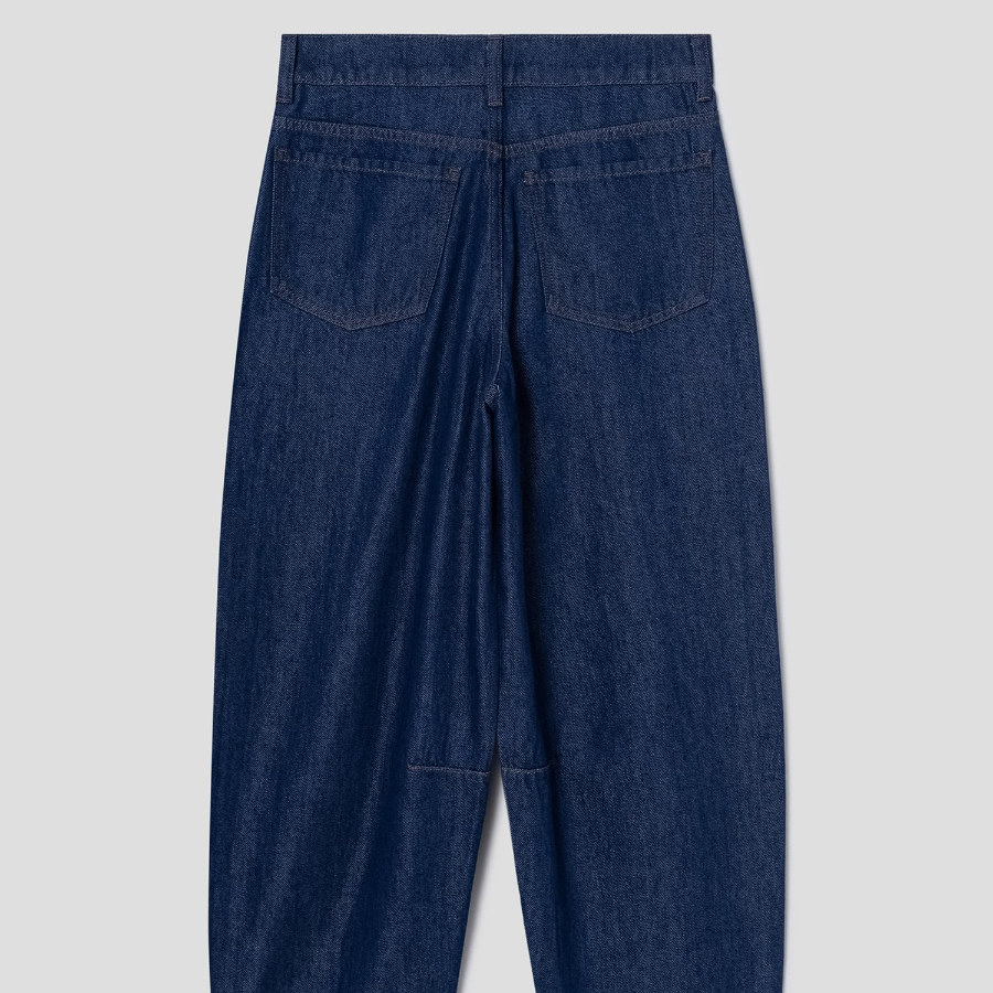 Theory Women Relaxed Denim Drop Curved Pants - Indigo