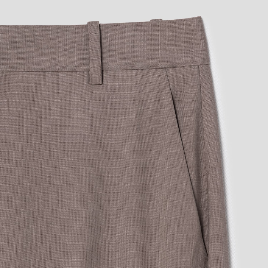 Theory Women Traceable Wool High Waist Pants - Walnut