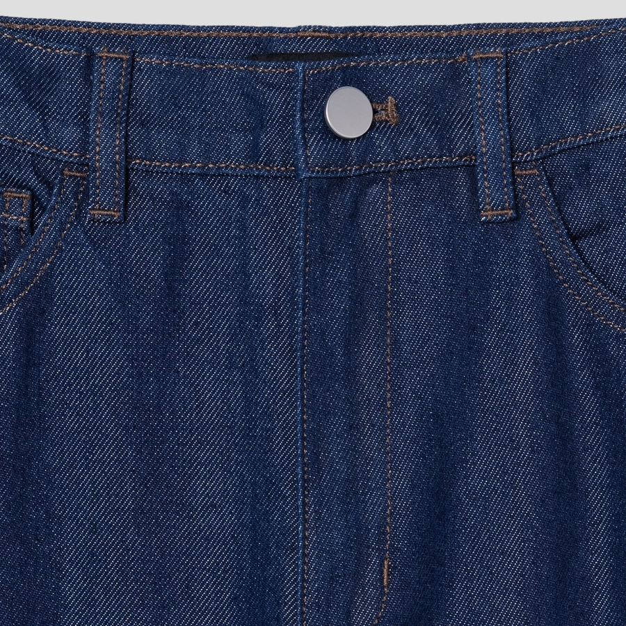 Theory Women Relaxed Denim High Waist Straight Jean - Indigo