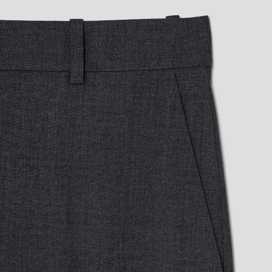 Theory Women Traceable Wool Wide Straight Trouser - Ash