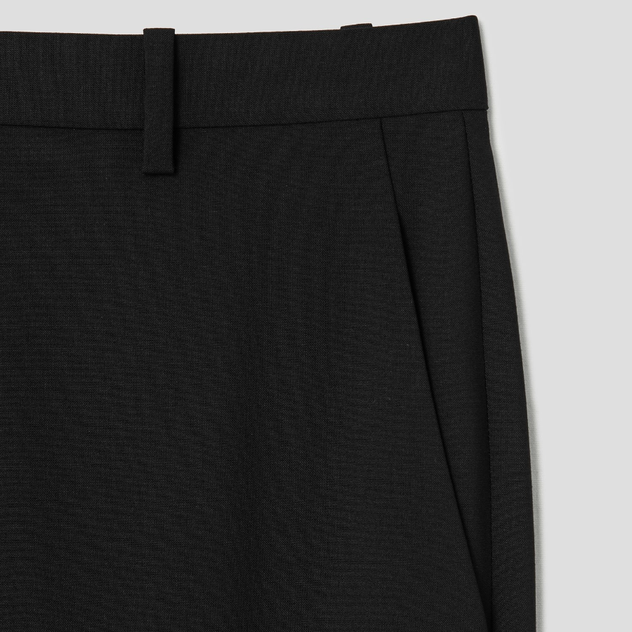 Theory Women Good Wool Slim Full Length Trouser - Black