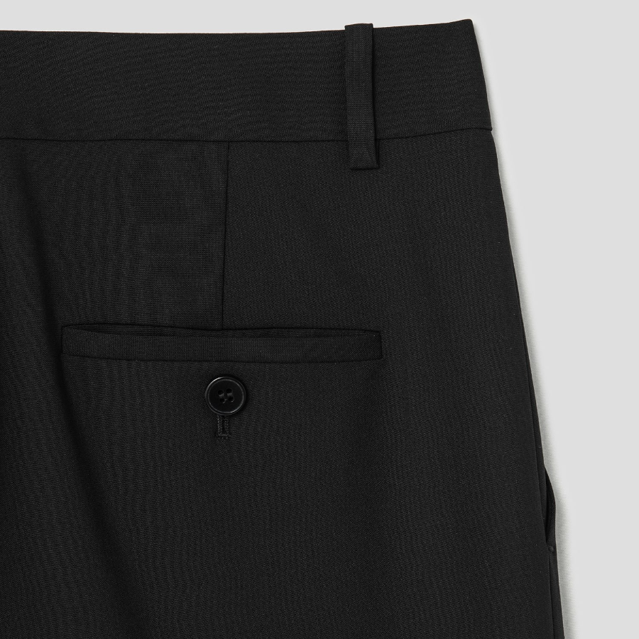 Theory Women Good Wool Treeca Slim Straight Pants - Black