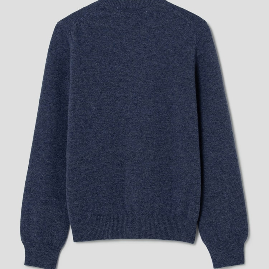 PLAY COMME DES GARÇONS (Women) Pastel Small Red Heart Wappen Cardigan – Navy