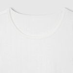 JAJU Pointelle Short Sleeve Lounge T-Shirt – White