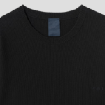 JUUN.J ARCHIVE Oversized Waffle Knit Short Sleeve – Black