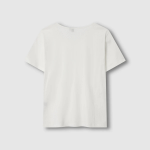 JAJU Cotton Strong Twist U-Neck T-Shirt – White