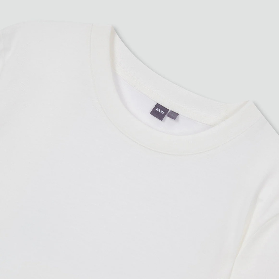 JAJU Smart Cotton Short Sleeve T-Shirt – White