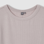 JAJU Ribbed Crop Short-Sleeve T-Shirt – Dark Pink