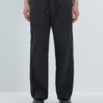 JUUN.J Nylon Flare Full-Zip Pants – Black