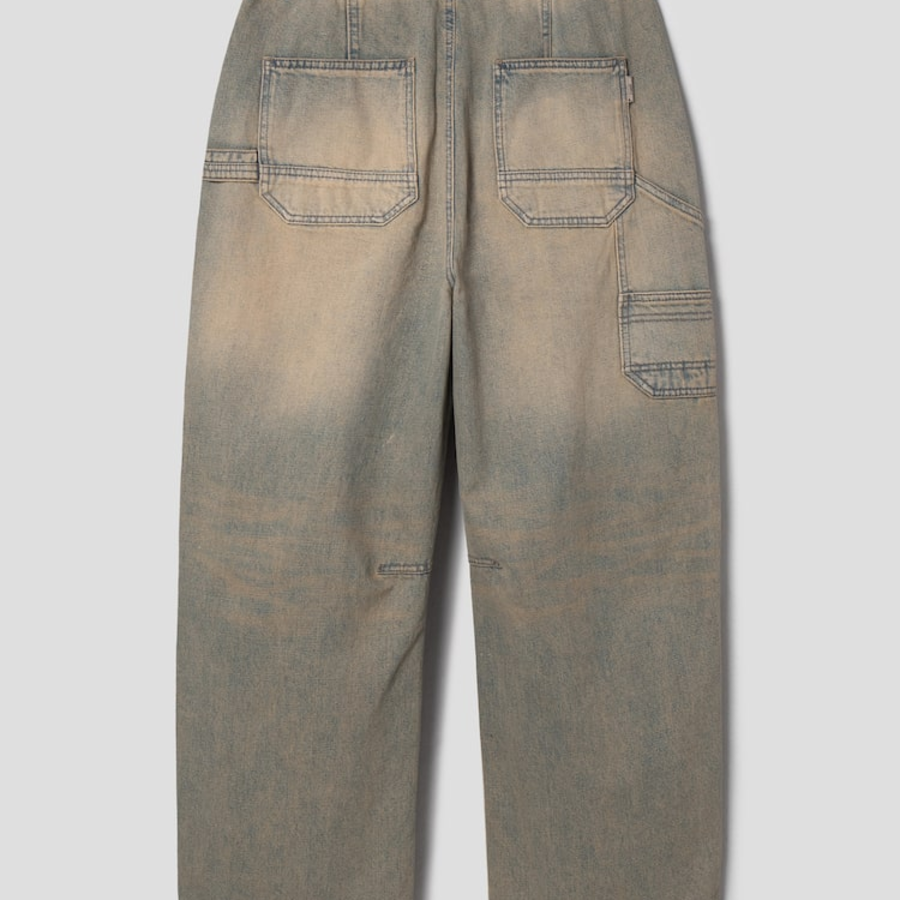 JUUN.J Denim Curved Pants – Blue