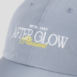 8 seconds Nylon Glow Lettering Ball Cap — Light Blue