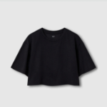 JAJU Sorona Crop Short Sleeve T-Shirt – Black