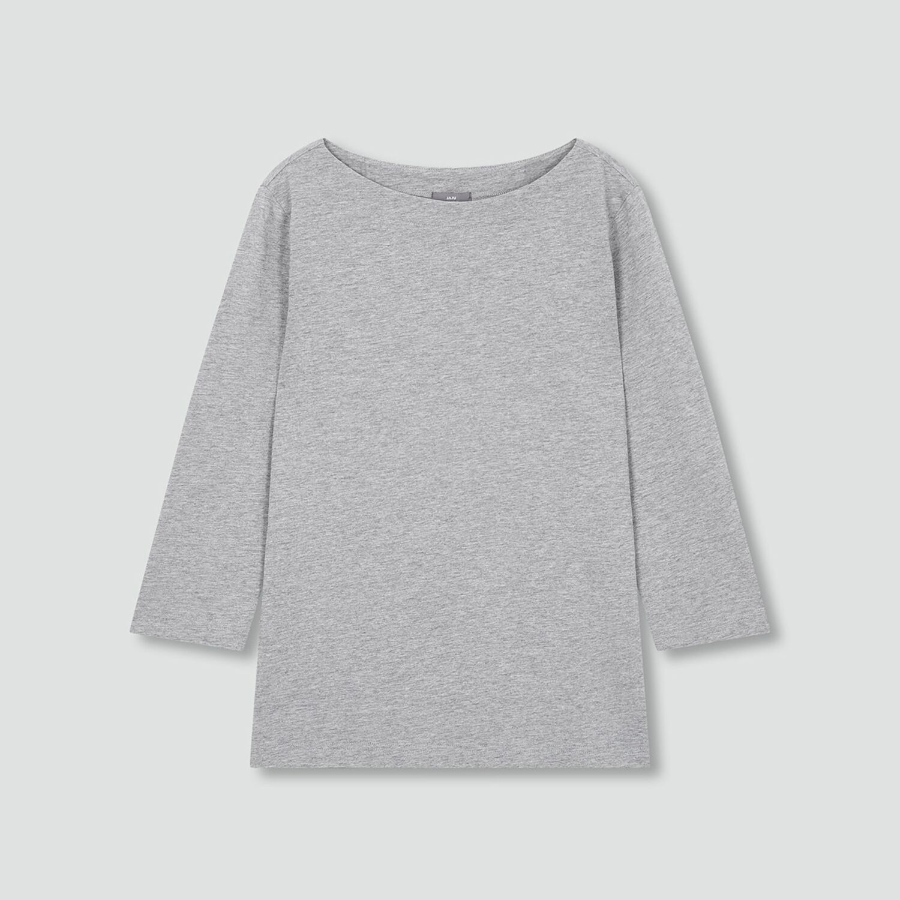 JAJU Slub 7bu T-Shirt – Melange Grey