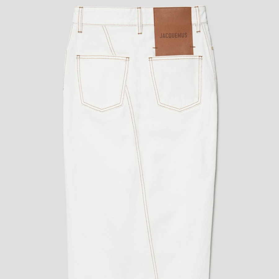 JACQUEMUS La Jupe De-Nîmes — Off-White/Tabac