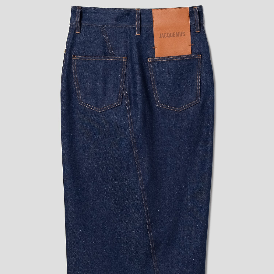 JACQUEMUS La Jupe De-Nîmes — Navy/Tabac