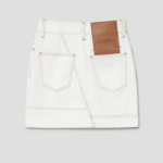JACQUEMUS La Mini Jupe De-Nîmes — Off-White/Tabac