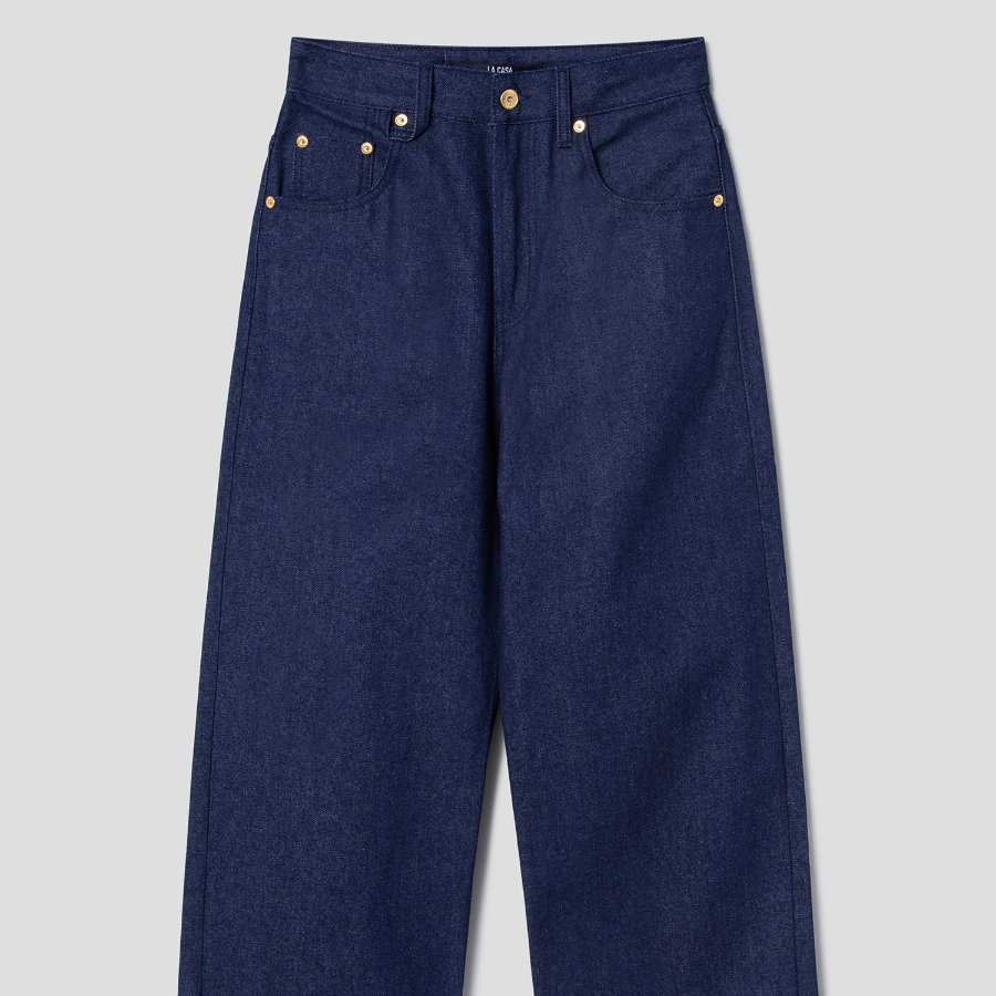 JACQUEMUS Le De-Nîmes Large — Navy/Navy Stripe