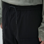 JUUN.J Nylon Twill Front Cargo Pants – Black