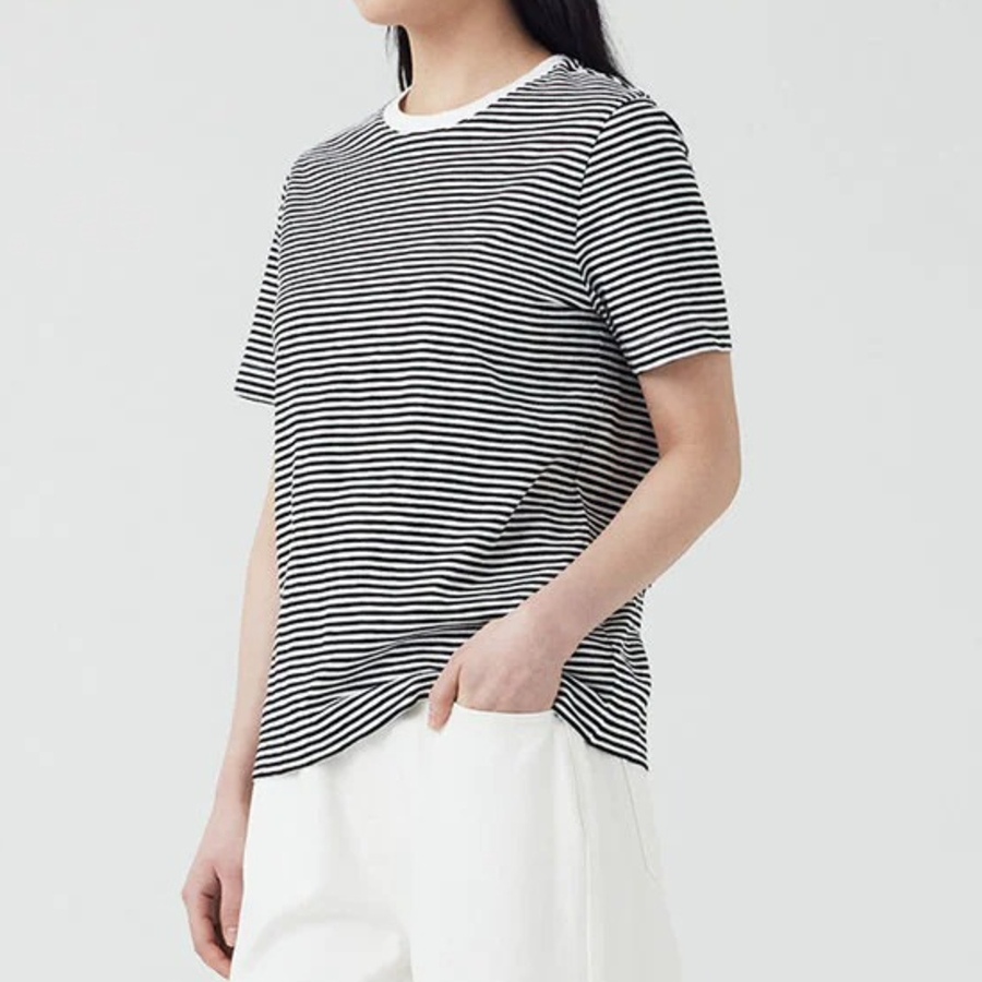 JAJU Slub Short-Sleeve T-Shirt – Jet Black