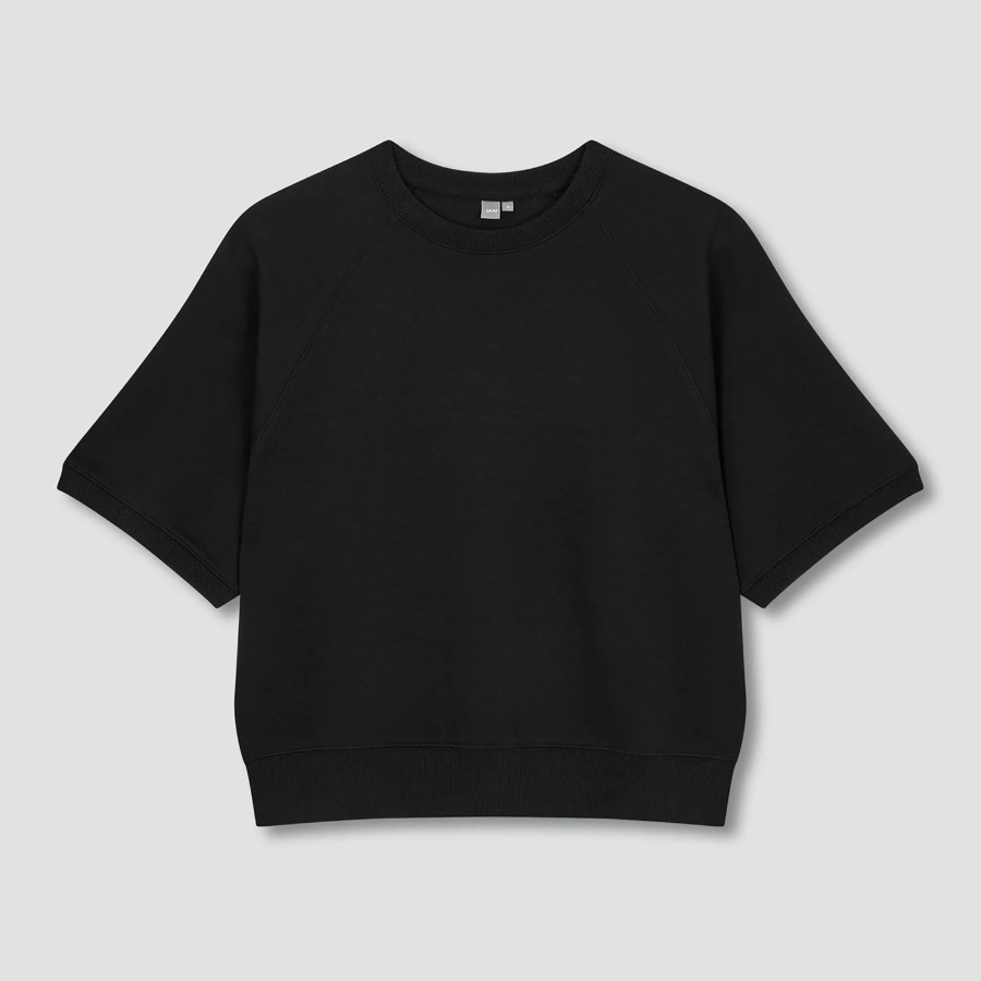 JAJU Sweat Short-Sleeve Shirt – Black