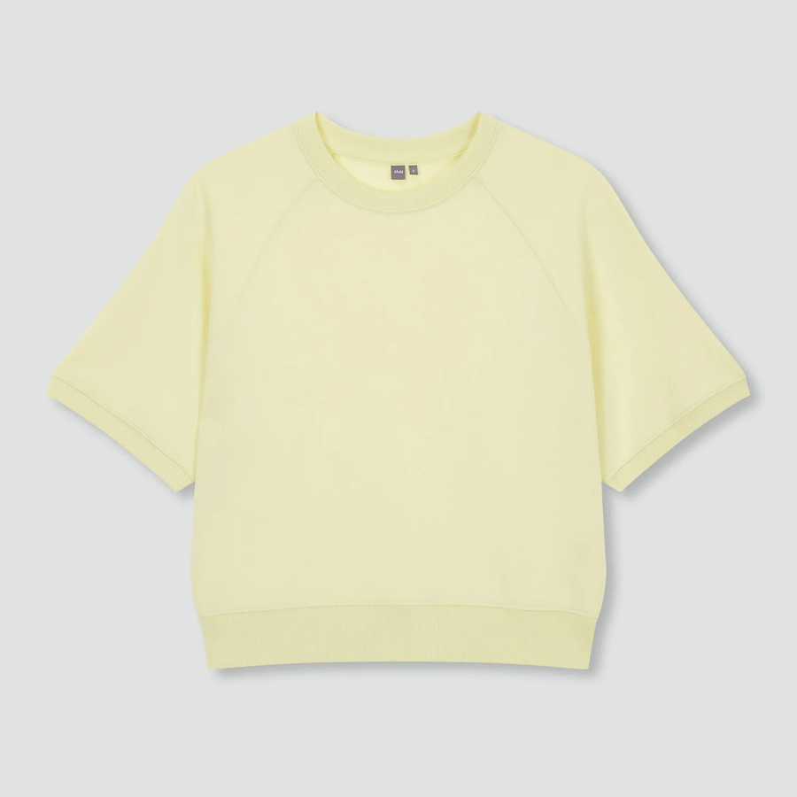 JAJU Sweat Short-Sleeve Shirt – Yellow